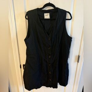 Abercrombie & Fitch Black Button-Front Blouse